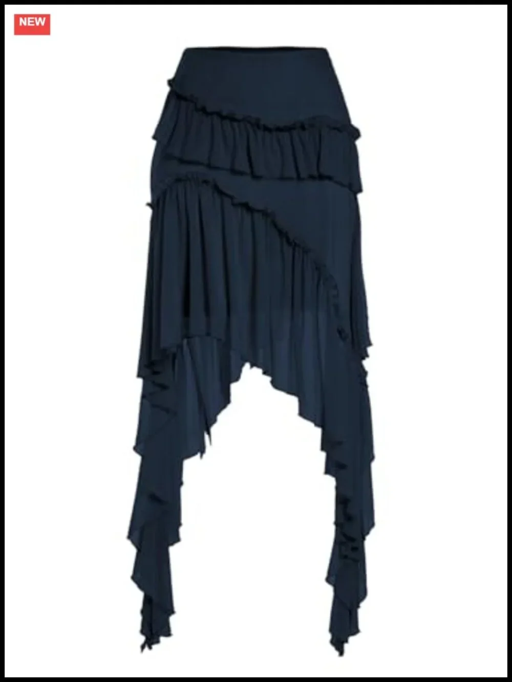 Boho Flowy Asymmetrical Ruffle Skirt with Shorts Y2K Cowgirl Concert Outfit